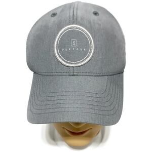 PGA Tour Pro Series Ball Cap Golf Hat Adjustable Snapback Gray Mesh AirFlux